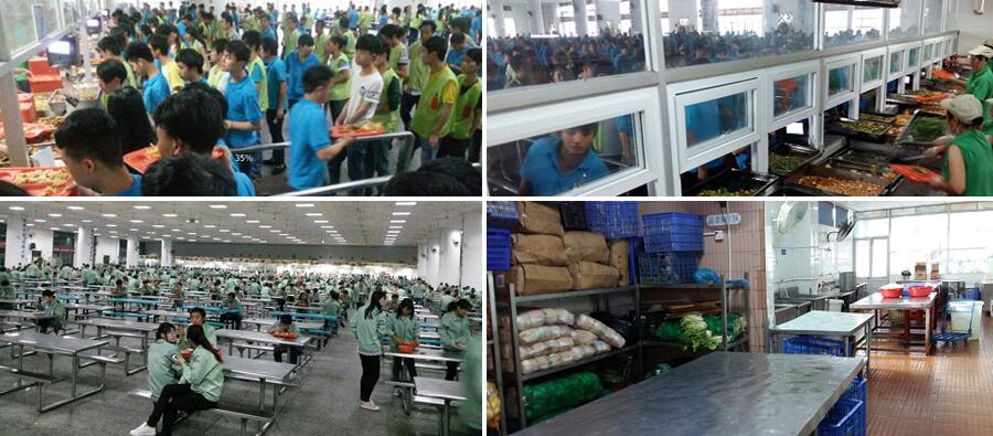 金宝电子公司食堂就餐现场