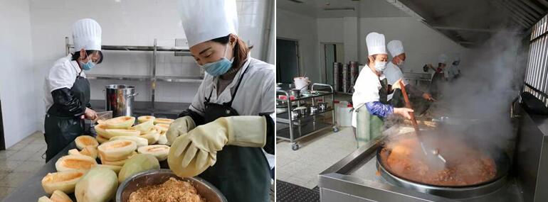 彭山四小食堂后厨